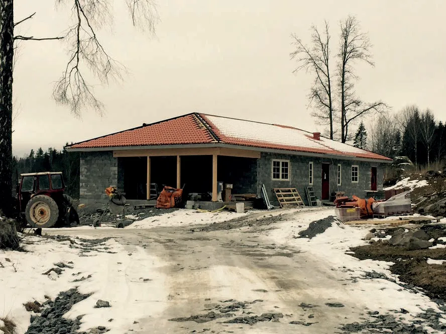 Villa in Sweden with SMARTBLOCK walls before plastering